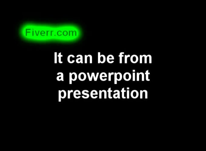 put together a slideshow video