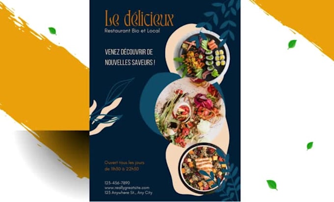 design a flyer menu restaurant brochure or poster modern