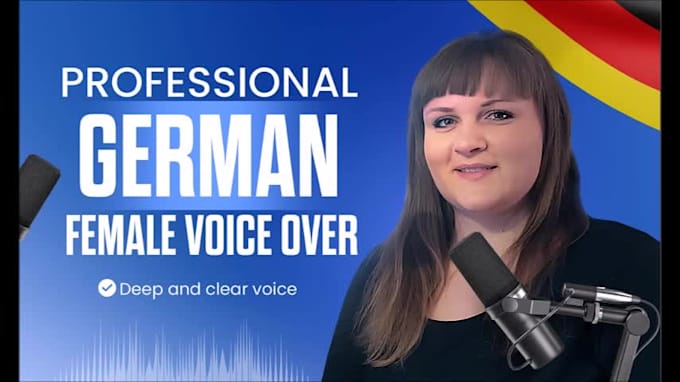 record a female german voice over in a warm and deep voice