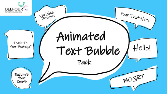 Create animated text bubble pack by Beefourcreativa | Fiverr