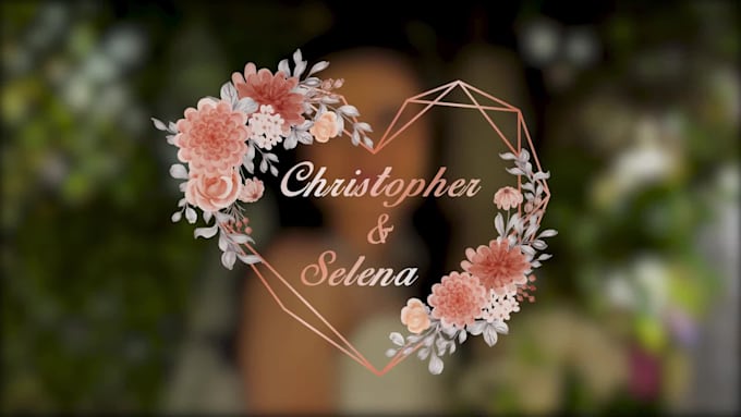 animate wedding monogram titles