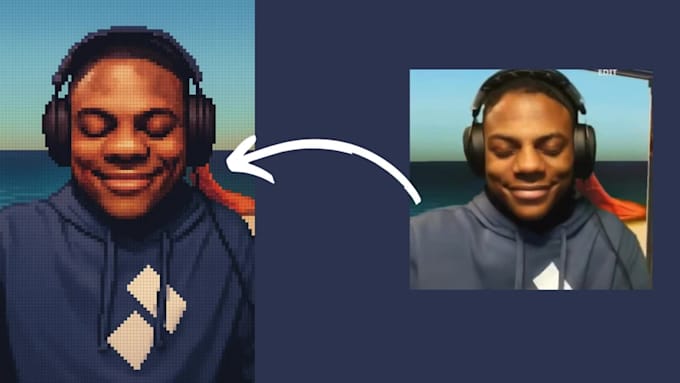 create pixel art portraits with retro 16 bit style