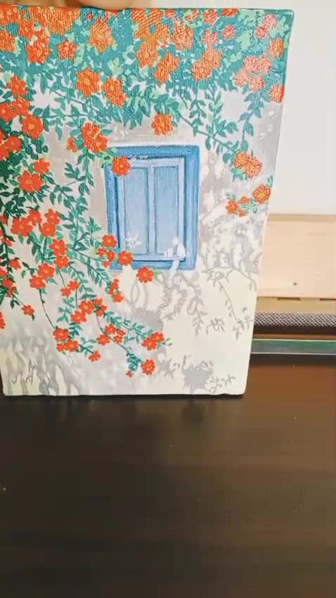 do mini handmade acrylic paintings on canvas with shipping