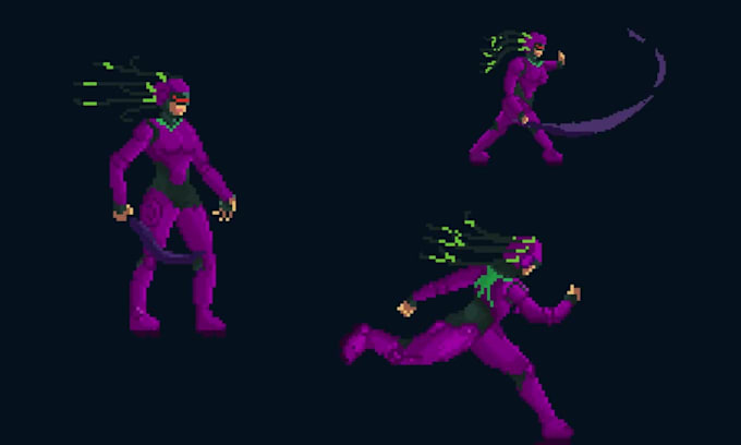 Pixel game art character pixel art animation sprite sheet illustrate ...