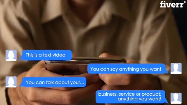create a video text message advert