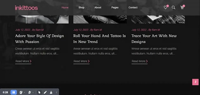 tattoo shop and webstore promotion