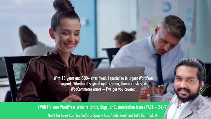 fix your wordpress website errors bugs or customization issues fast 24 7 sup