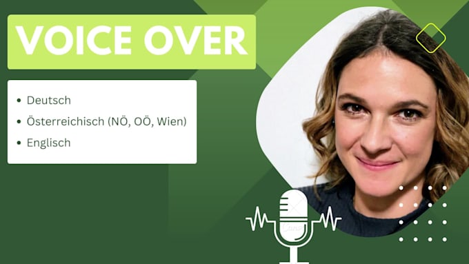 speak voice overs for you in german
