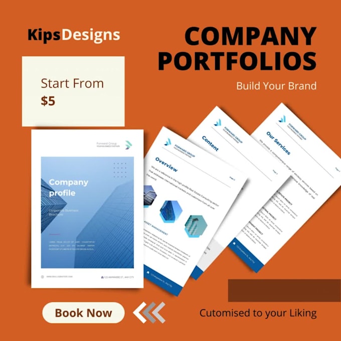 create a customized company portfolio