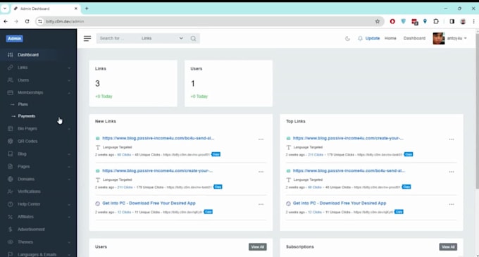 Create your own url shortener website with admin panel by Botikol4u ...