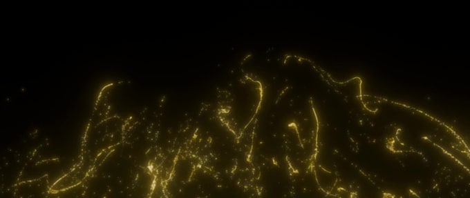 make this professional 3d logo animation with gold particle