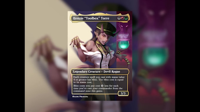 draw custom mtg card artwork