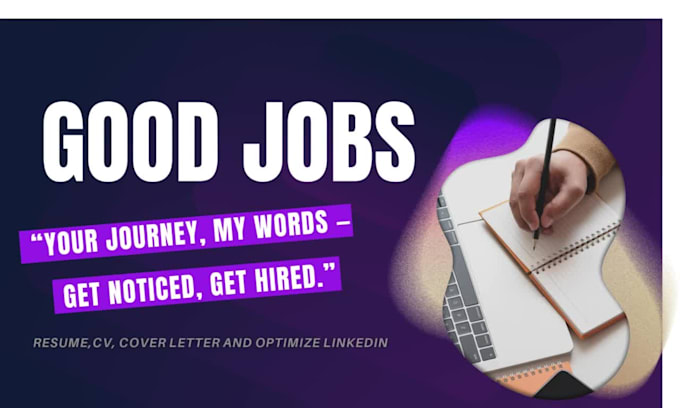 write your CV, resume, cover letter and optimize linkedin