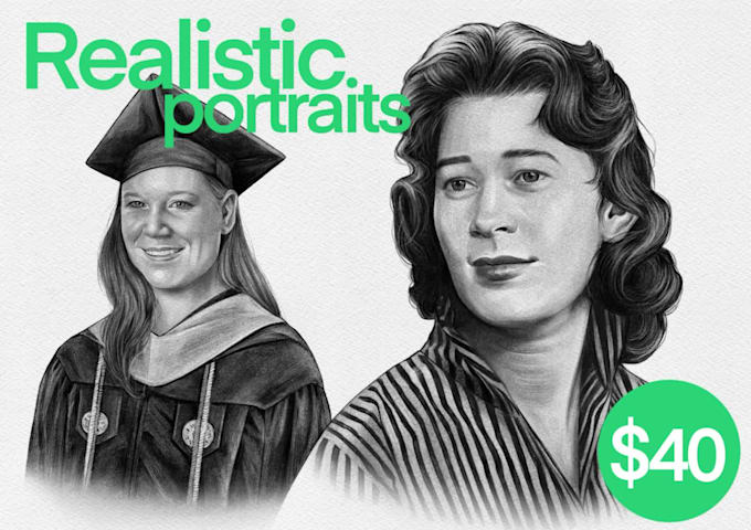 custom realistic digital portrait illustration