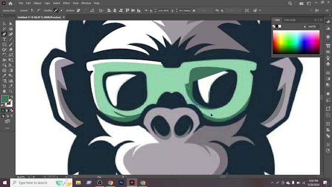vectorize logo and do manual tracing