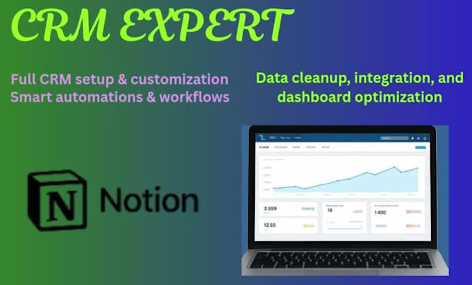 notion expert, setup notion crm, customize notion projects, notion database