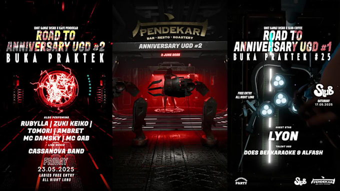 3d animate poster flyers club,party,event,brand