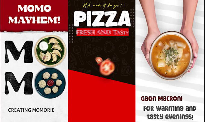 create food reel, ad, promo for restaurant or cafe