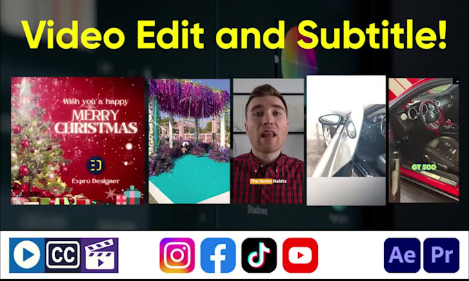 do video editing with subtitles, captions and effects