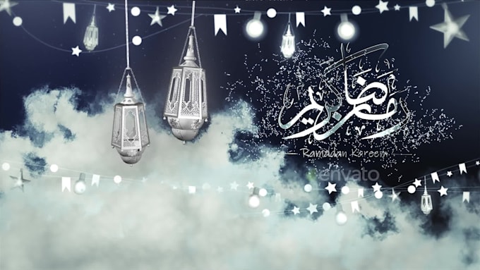 design exclusive ramadan mubarak and eid greeting and islamic animation for you
