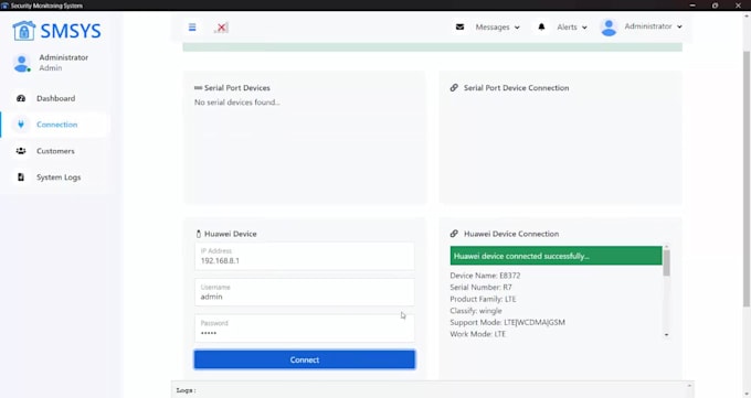develop a GSM and tuya cloud based security monitoring system
