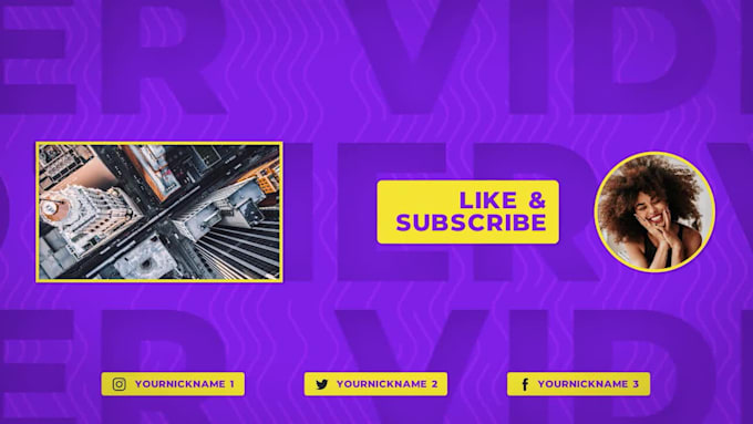 design end screen for your youtube TV channel