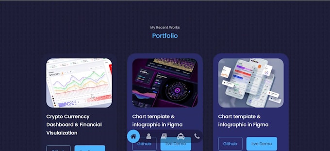 make a professional react develope modern and responsive web portfolio