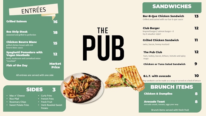 create a digital menu for your restaurant
