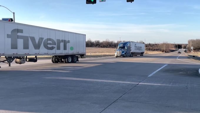 create logistics truck promo video