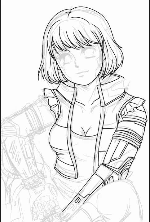 draw a cute anime portrait avatar