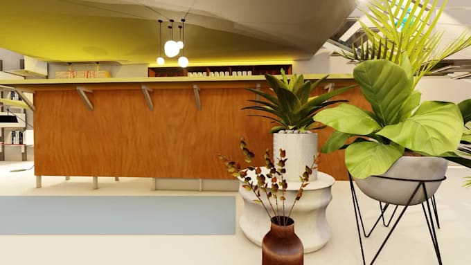 do 3d interior design, house, restaurant animation render