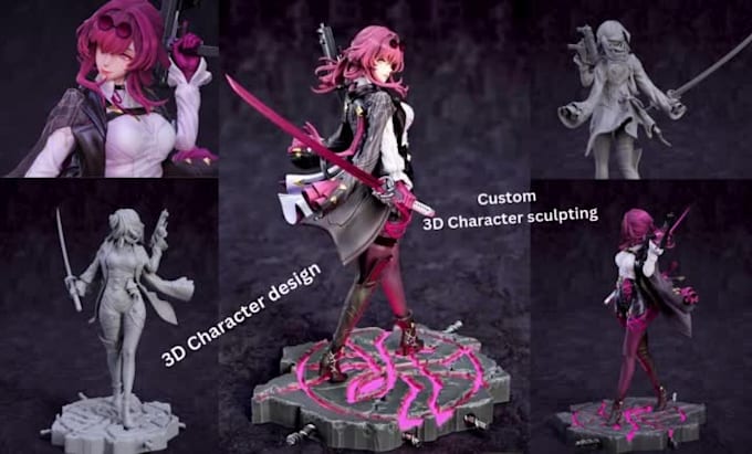 sculpt 3d character model for 3d miniatures game printing film rigging stl
