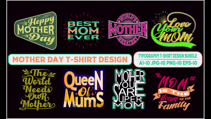 Do typography bundle t shirt design by Shahlamigraphic | Fiverr