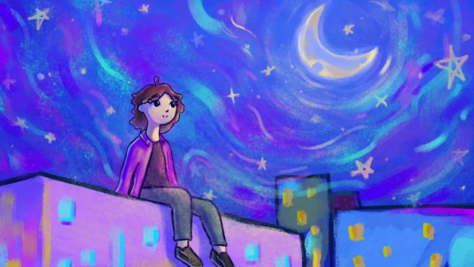 animate a 2d lofi loop