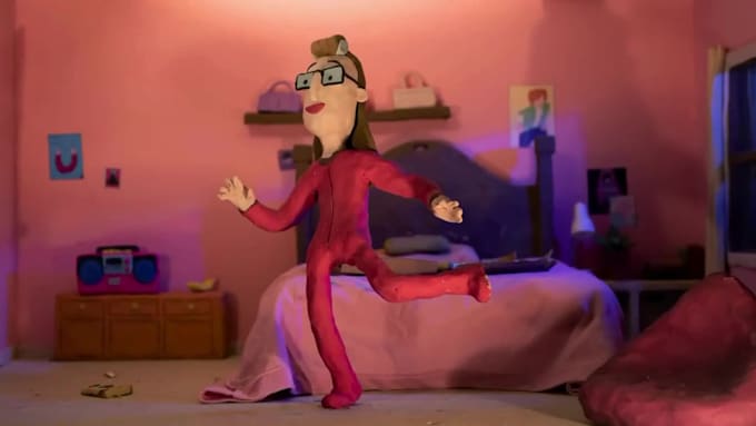 create  3d claymation, claymation animation stop motion video for your character