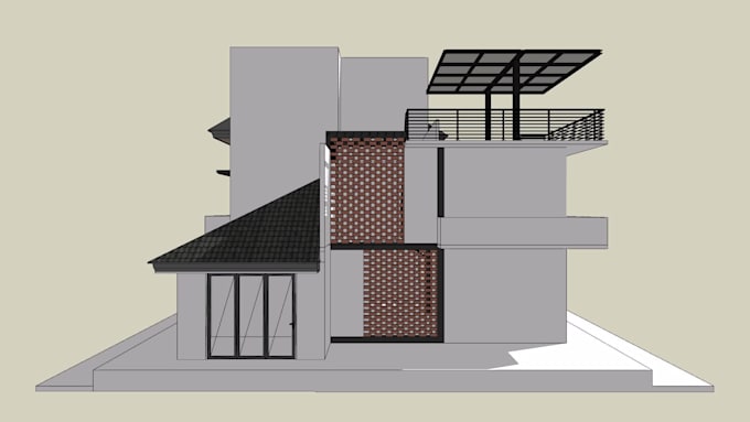 do exterior design with landscape