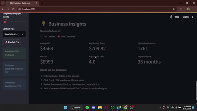 deliver clv prediction, segmentation and actionable retention insights