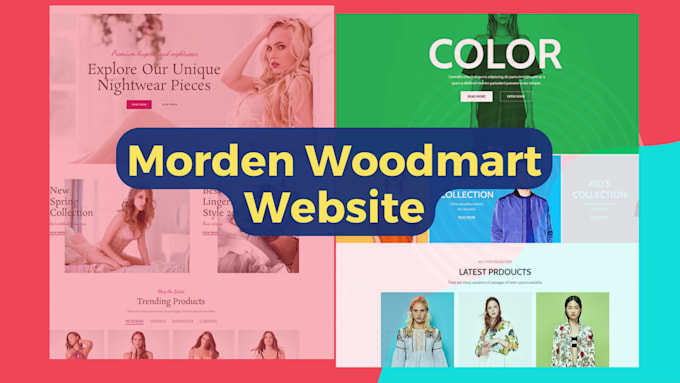design woodmart woocommerce website with elementor