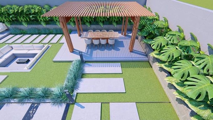 do site plan and a beautiful 3d renderings for your garden