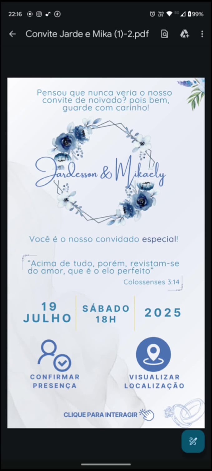 convite interativo para festas