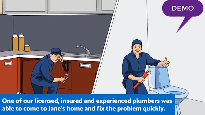 do plumber explainer promo video for plumbing service