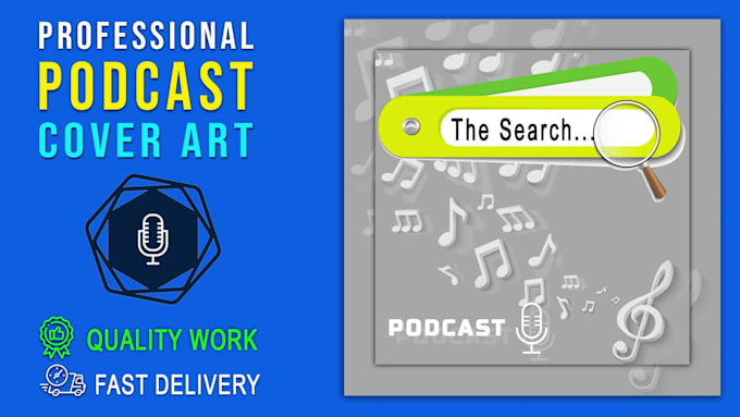 design professional and unique podcast cover art or cover logo