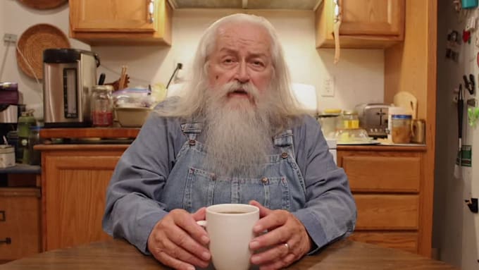 be your spokesperson as elmer, drinking coffee