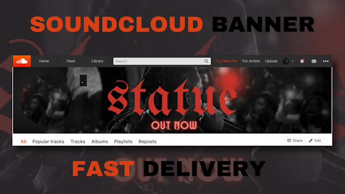 design a unique soundcloud banner or header