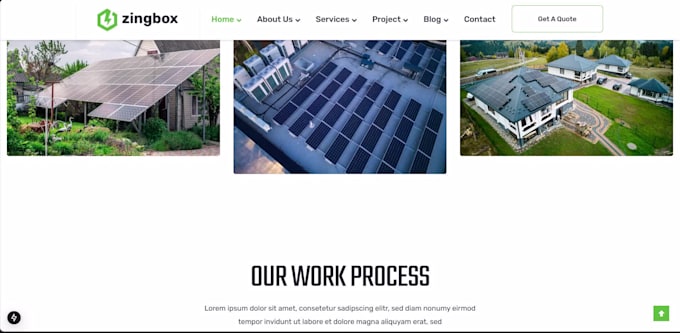 create a professional website for a solar energy agency