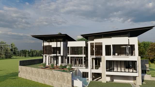 design backyard,landscape,garden,pool,patio,deck with render