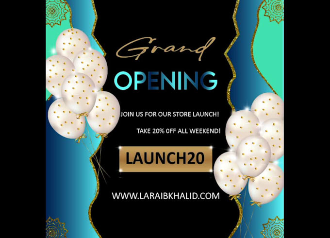 do birthday, website launch or grand opening flyer