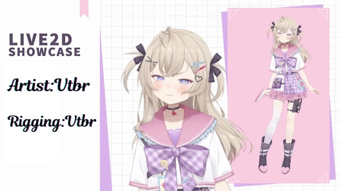 Design and rig live2d design, 2d vtuber, vtuber model, live2d character ...