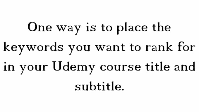 write your udemy course title, subtitle and description SEO