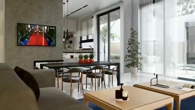do interior and exterior designs with 3d renders